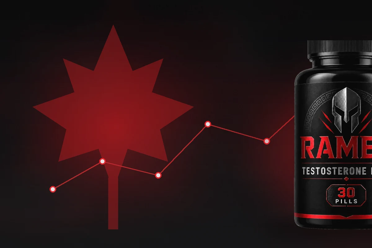 RAMBO bottle with an abstract Canadian maple leaf and verification path